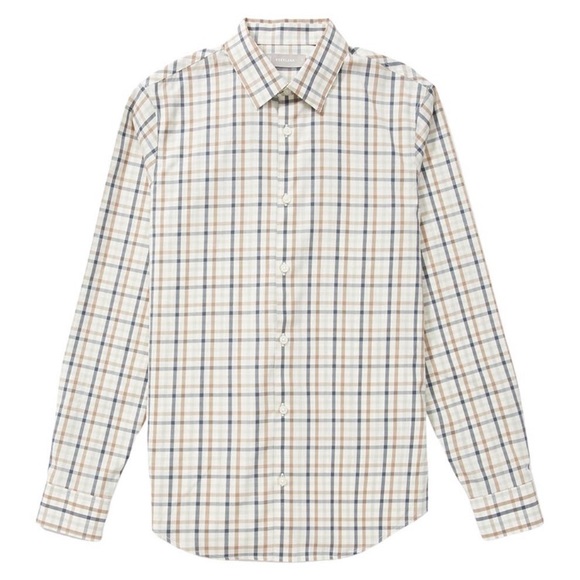 EVERLANE Plaid Standard Fit Performance Shirt - Picture 5 of 10